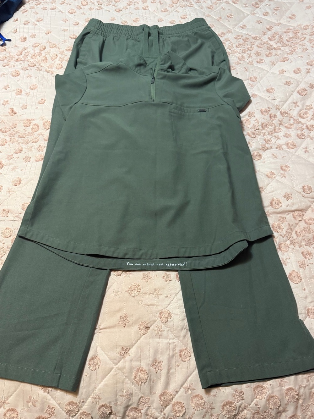 healing hands Olive Green quest collection scrub set